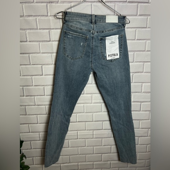 PISTOLA Audrey Women's mid rise Light Blue distressed skinny Jeans/size 26 - Picture 6 of 15